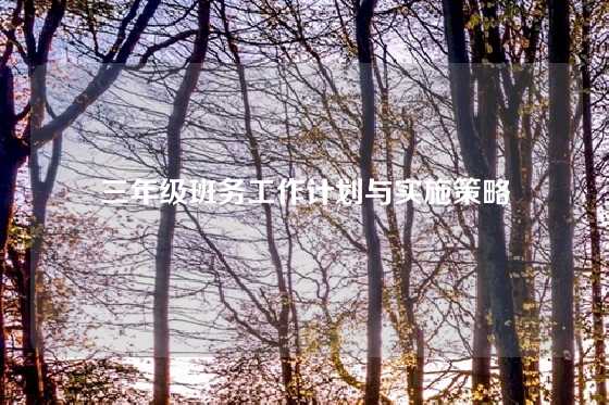 三年级班务工作计划与实施策略