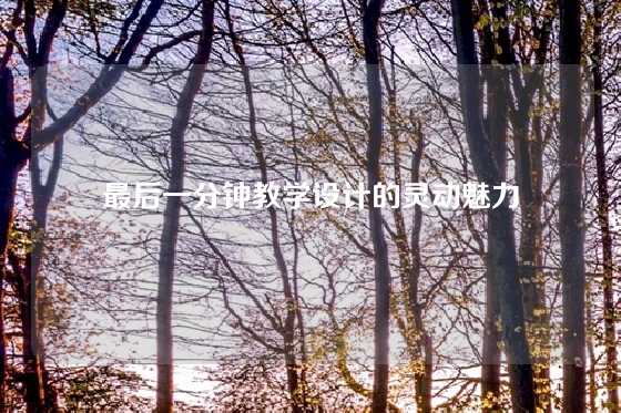 最后一分钟教学设计的灵动魅力