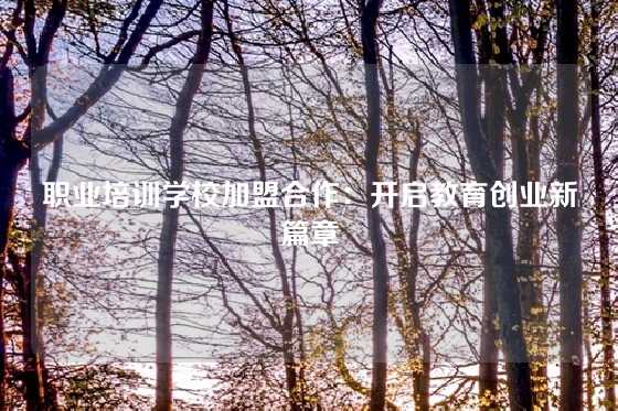 职业培训学校加盟合作：开启教育创业新篇章
