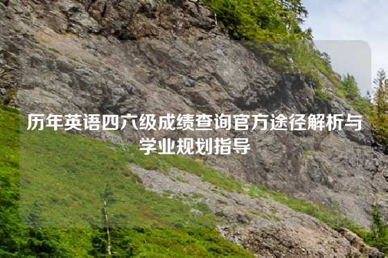 历年英语四六级成绩查询官方途径解析与学业规划指导