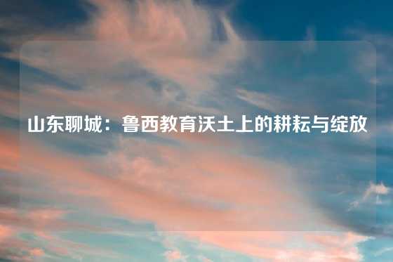 山东聊城：鲁西教育沃土上的耕耘与绽放