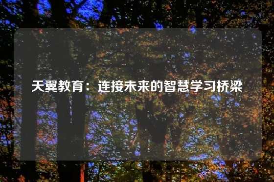 天翼教育：连接未来的智慧学习桥梁