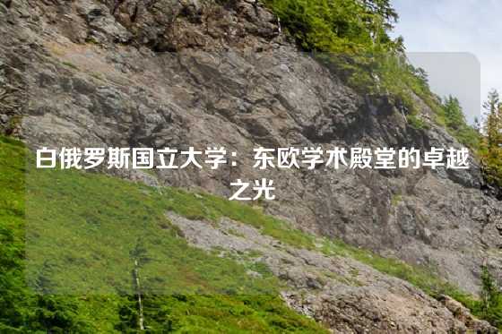 白俄罗斯国立大学：东欧学术殿堂的卓越之光